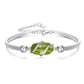 925 Sterling Silver Green Malachite Stone Bangle Bracelet for Women Gifts