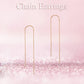 Gold 925 Sterling Silver Threader Chain Dangle Earrings with Long Bar Pendant for Women 925 Gold Plated Minimalist  Idea