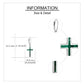 925 Sterling Silver Opal Cross Leverback Dangle Drop Earrings for Women and Men