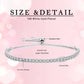 925 Sterling Silver Cubic Zirconia Tennis Bracelet with Adjustable Closure - Elegant Gift for Her