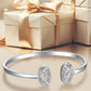 925 Sterling Silver Black Onyx Oval Cuff Bangle Bracelet for Women Gifts