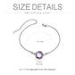 925 Sterling Silver Blue Crystal Circle Chain Bracelet for Women s