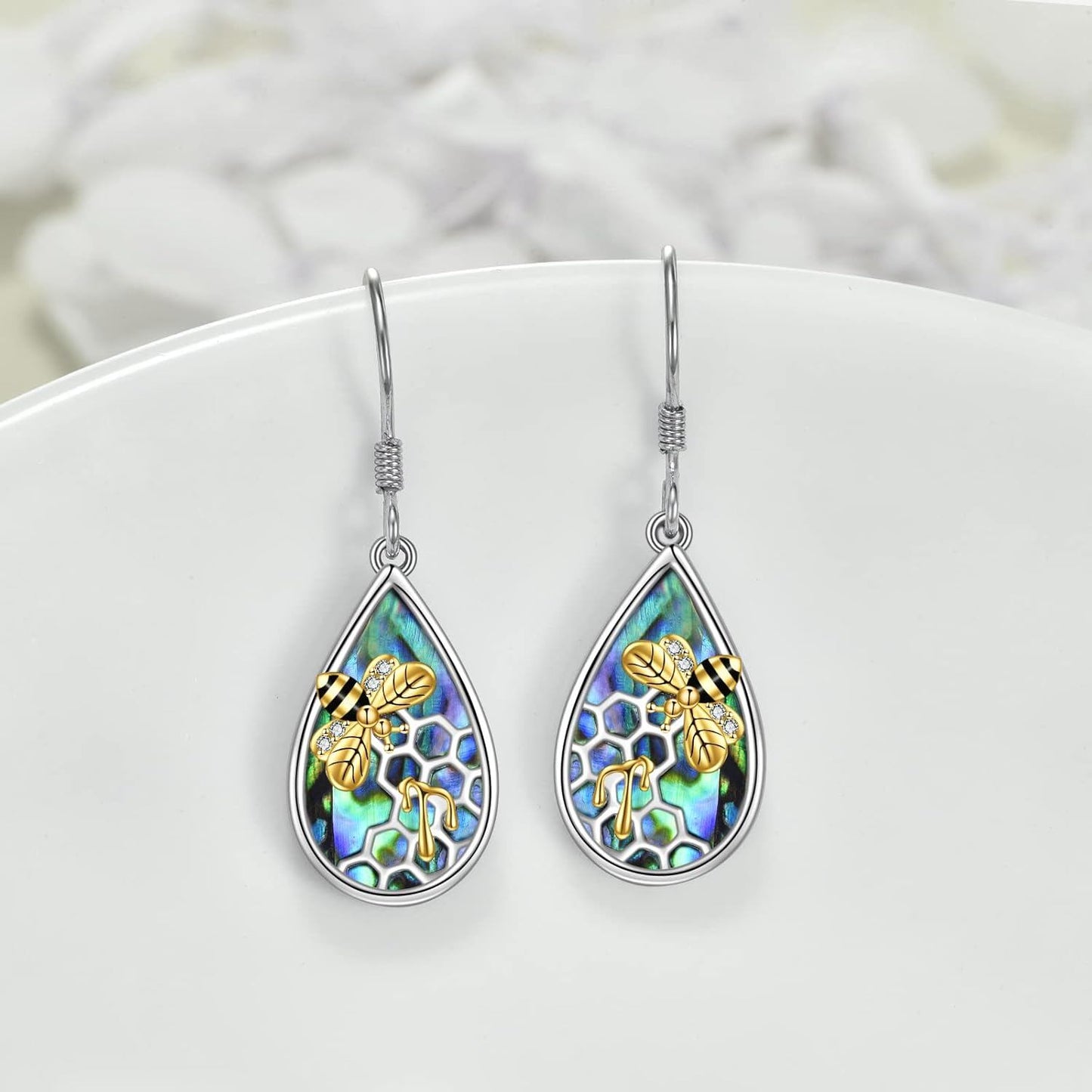 925 Sterling Silver Dragonfly Dangle Drop Earrings with Multi-Color Stones for Women Girls Mom Daughter Gifts