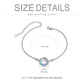 925 Sterling Silver Blue Crystal Circle Chain Bracelet for Women s