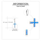 925 Sterling Silver Opal Cross Leverback Dangle Drop Earrings for Women and Men