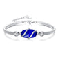 925 Sterling Silver Green Malachite Stone Bangle Bracelet for Women Gifts