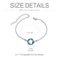 925 Sterling Silver Blue Crystal Circle Chain Bracelet for Women s