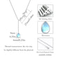 925 Sterling Silver Moonstone Pendant Necklace for Women, Hypoallergenic Elegant Choker, Gift for Her, Bridesmaid, Birthday, Anniversary
