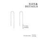 925 Sterling Silver Threader Chain Dangle Earrings with Long Bar Pendant for Women