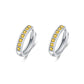 925 Sterling Silver 925 Sterling Silver Cubic Zirconia Austrian Crystals Birthstone Huggie Hoop Earrings