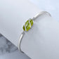 925 Sterling Silver Green Malachite Stone Bangle Bracelet for Women Gifts