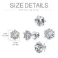 18K White Gold Plated 925 Sterling Silver Moissanite 2ct D VVS1 Round Stud Earrings
