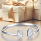 925 Sterling Silver Black Onyx Oval Cuff Bangle Bracelet for Women Gifts