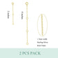 925 Sterling Silver Nickel-Free 4 & 2 Inch Necklace Extender Set - 1.5mm Rolo Chain, Rhodium Plated, Hypoallergenic, Eco-Friendly