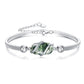 925 Sterling Silver Green Malachite Stone Bangle Bracelet for Women Gifts