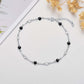 925 Sterling Silver Turquoise Beaded Chain Anklet Bracelet for Women