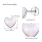 925 Sterling Silver Heart Shape Mother of Pearl Stud Earrings for Women Girls Gifts Jewelry Accessories Hypoallergenic Safe 6MM Size
