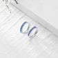 925 Sterling Silver 925 Sterling Silver Cubic Zirconia Austrian Crystals Birthstone Huggie Hoop Earrings