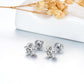 18K White Gold Plated 925 Sterling Silver Moissanite 2ct D VVS1 Round Stud Earrings