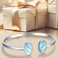 925 Sterling Silver Black Onyx Oval Cuff Bangle Bracelet for Women Gifts