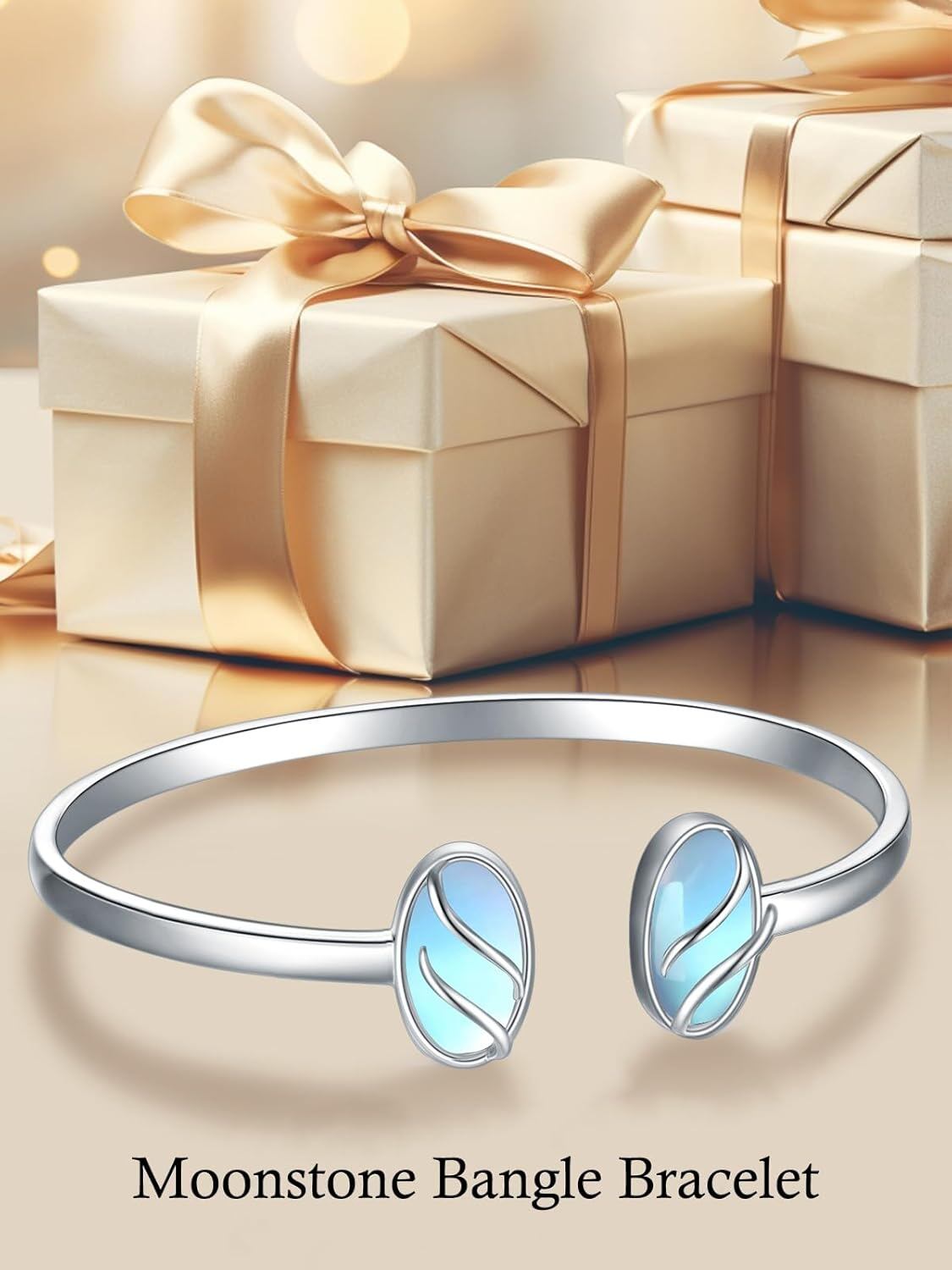 925 Sterling Silver Black Onyx Oval Cuff Bangle Bracelet for Women Gifts