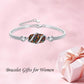 925 Sterling Silver Green Malachite Stone Bangle Bracelet for Women Gifts