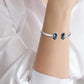 925 Sterling Silver Black Onyx Oval Cuff Bangle Bracelet for Women Gifts