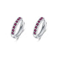 925 Sterling Silver 925 Sterling Silver Cubic Zirconia Austrian Crystals Birthstone Huggie Hoop Earrings