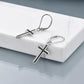 925 Sterling Silver Opal Cross Leverback Dangle Drop Earrings for Women and Men