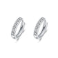 925 Sterling Silver 925 Sterling Silver Cubic Zirconia Austrian Crystals Birthstone Huggie Hoop Earrings