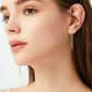 Gold 925 Sterling Silver Threader Chain Dangle Earrings with Long Bar Pendant for Women 925 Gold Plated Minimalist  Idea