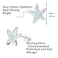 925 Sterling Silver Opal Starfish Stud Earrings Ocean Beach Hypoallergenic Tiny Small Gifts for Women Girls