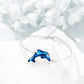 925 Sterling Silver Blue Crystal Butterfly Bangle Bracelet for Women