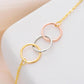 14K Gold Tri-Color Circles Link Chain Bracelet - Infinite Love  for Her