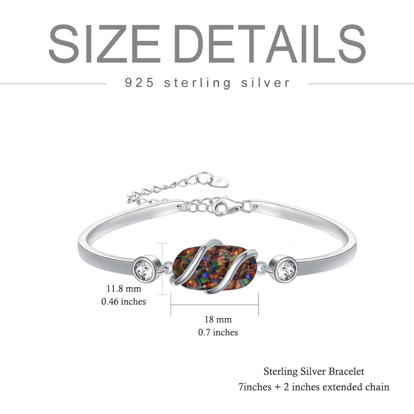 925 Sterling Silver Green Malachite Stone Bangle Bracelet for Women Gifts