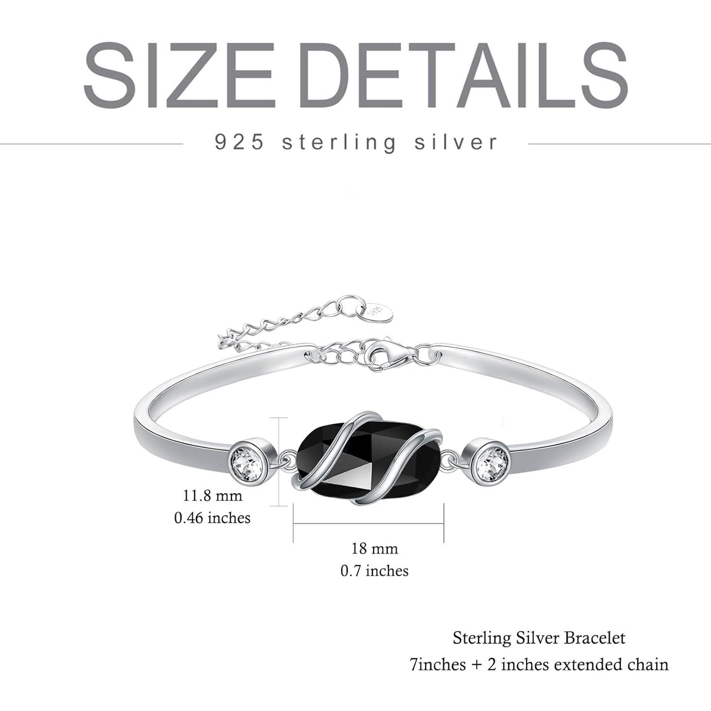 925 Sterling Silver Green Malachite Stone Bangle Bracelet for Women Gifts