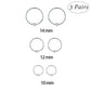 925 Sterling Silver Gold Black Rose Plated Hypoallergenic Tiny Huggie Hoop Earrings 8mm Diameter