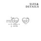 925 Sterling Silver Heart Stethoscope Stud Earrings for Nurses Gifts