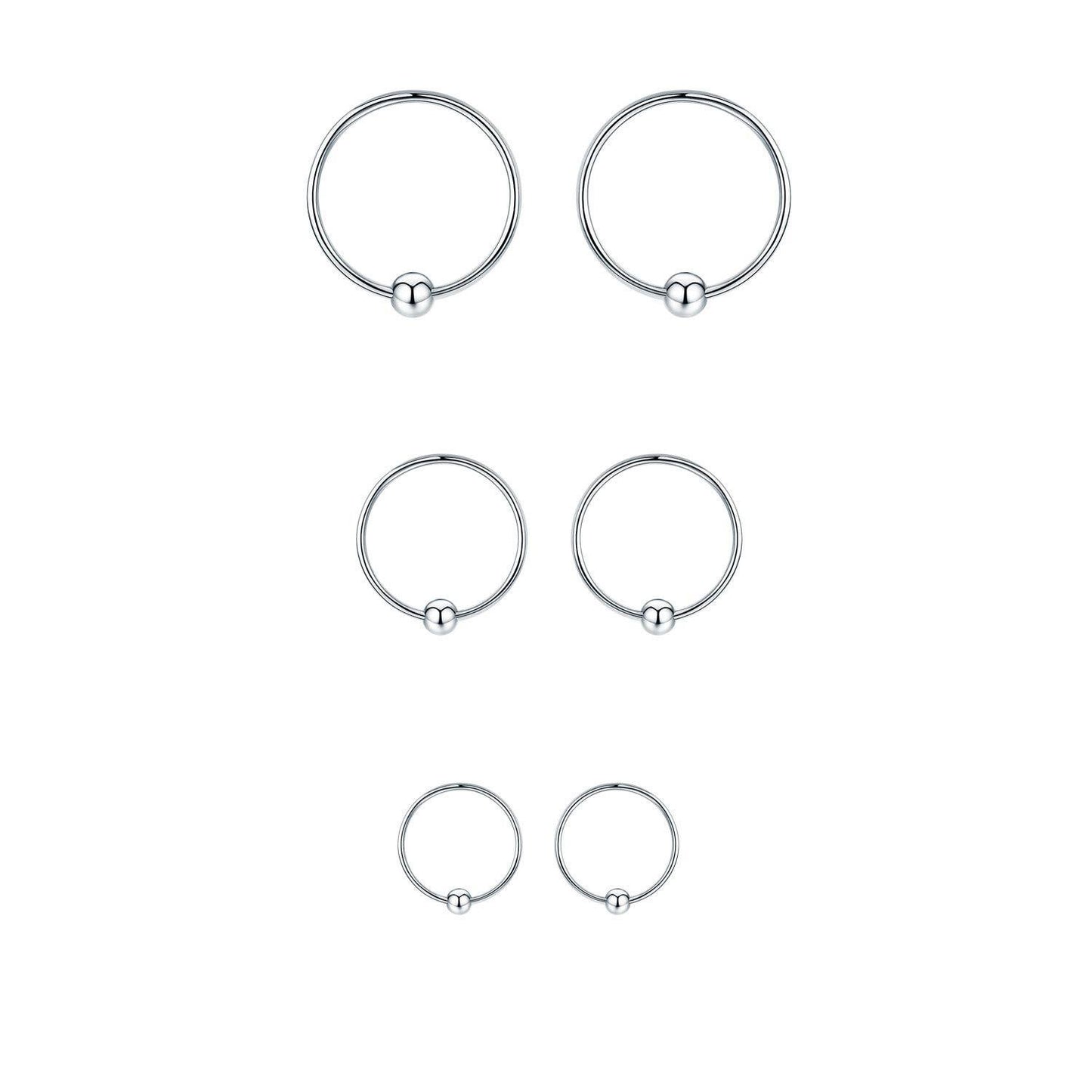 925 Sterling Silver Gold Black Rose Plated Hypoallergenic Tiny Huggie Hoop Earrings 8mm Diameter
