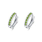 925 Sterling Silver 925 Sterling Silver Cubic Zirconia Austrian Crystals Birthstone Huggie Hoop Earrings