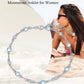 925 Sterling Silver Turquoise Beaded Chain Anklet Bracelet for Women