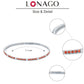 925 Sterling Silver AAAA+ CZ Orange & White Tennis Bracelet
