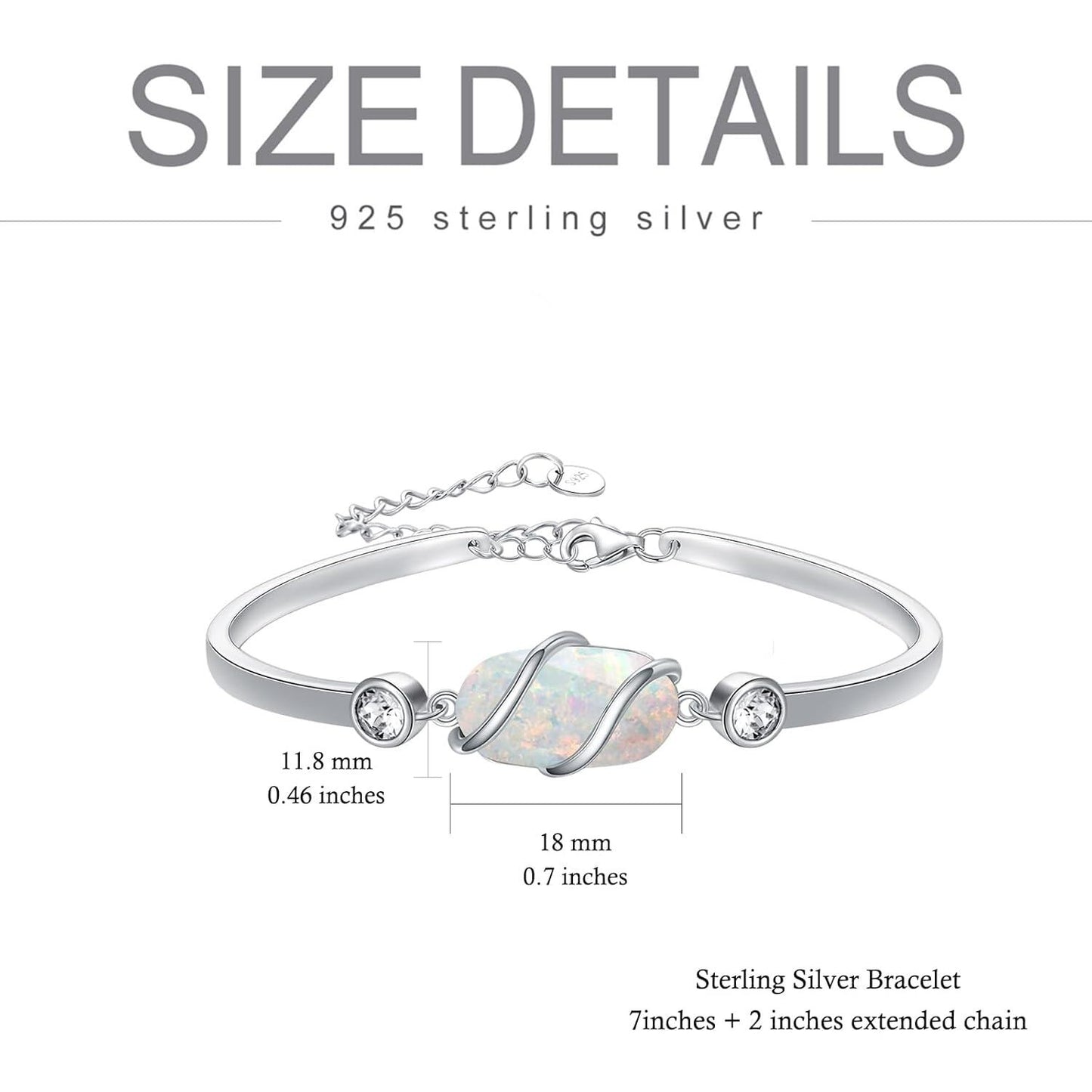 925 Sterling Silver Green Malachite Stone Bangle Bracelet for Women Gifts