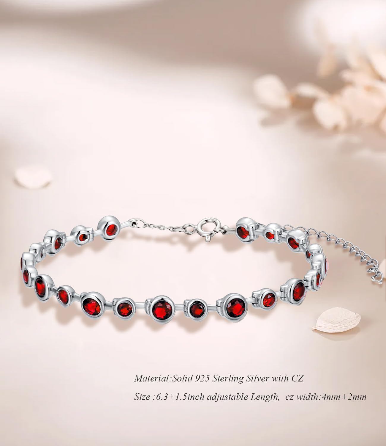 925 Sterling Silver Cubic Zirconia Tennis Bracelet for Women - Elegant