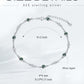 925 Sterling Silver Turquoise Beaded Chain Anklet Bracelet for Women