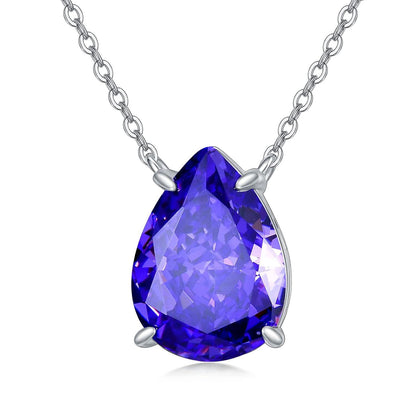 925 Sterling Silver Birthstone Necklace for Women Choker Pendant Jewelry Gift for Her Wife Girlfriend Mom