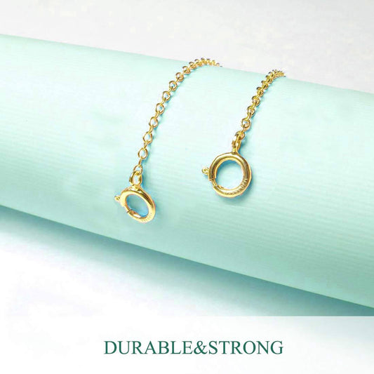 925 Sterling Silver Nickel-Free 4 & 2 Inch Necklace Extender Set - 1.5mm Rolo Chain, Rhodium Plated, Hypoallergenic, Eco-Friendly