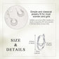 925 Sterling Silver Round Double Hoop Earrings Minimalist Layered Circles Holiday Gift for Her