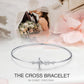 925 Sterling Silver Infinity Cross Charm Bangle Bracelet for Women - Christian Religious s