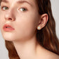 Gold 925 Sterling Silver Cubic Zirconia and White Pearl Stud Earrings for Women